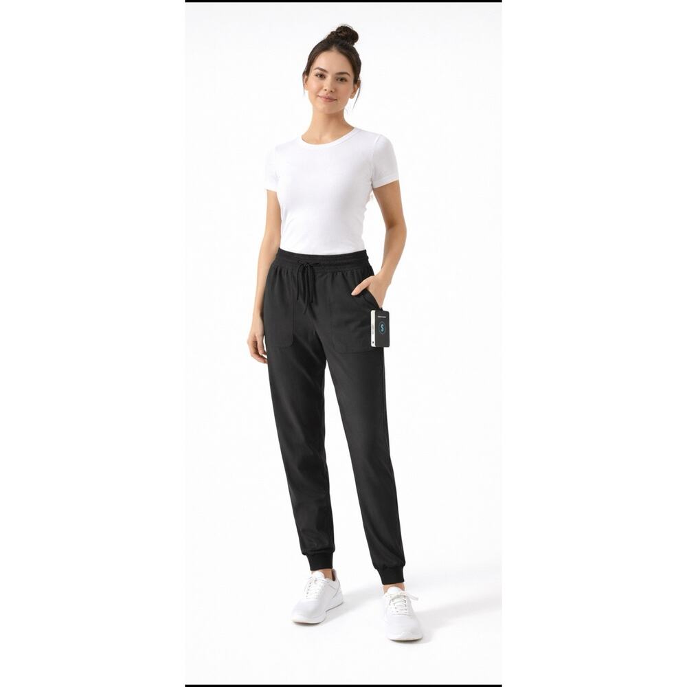 Scrubaid Performance Black Jogger Scrub Pants Women’s M